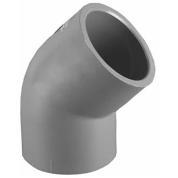 Charlotte Pipe And Foundry PVC 08309 2000HA 2 in. PVC Schedule 80 45 Degree Slip x Slip Elbow 650694 - main